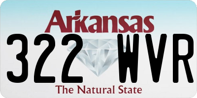 AR license plate 322WVR