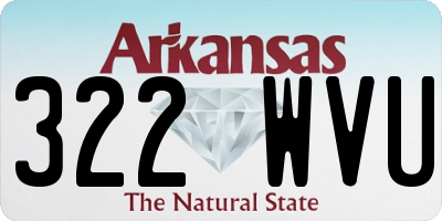 AR license plate 322WVU