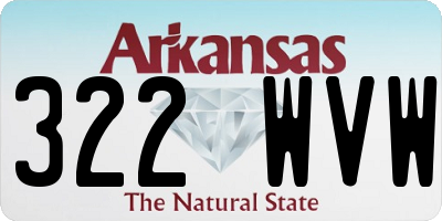 AR license plate 322WVW