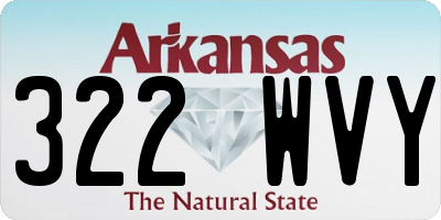 AR license plate 322WVY