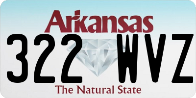 AR license plate 322WVZ