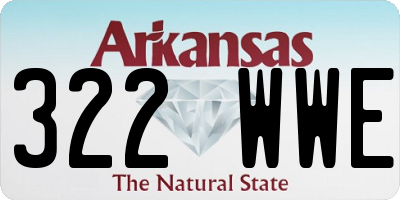 AR license plate 322WWE