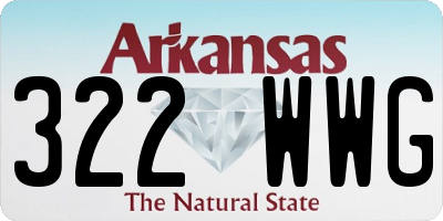 AR license plate 322WWG