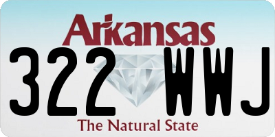 AR license plate 322WWJ