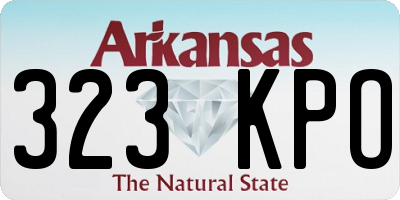 AR license plate 323KPO
