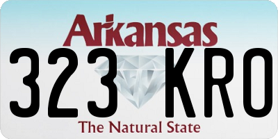 AR license plate 323KRO