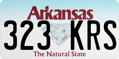 AR license plate 323KRS