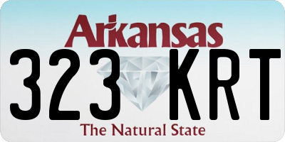 AR license plate 323KRT