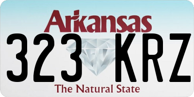 AR license plate 323KRZ
