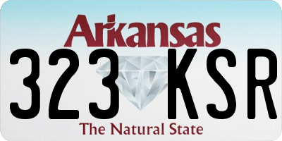 AR license plate 323KSR