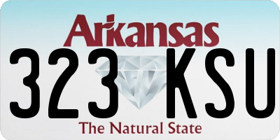 AR license plate 323KSU