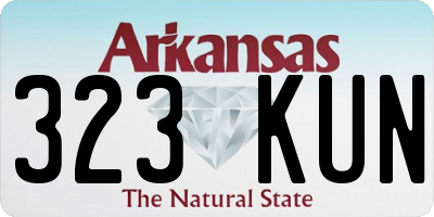 AR license plate 323KUN