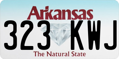 AR license plate 323KWJ