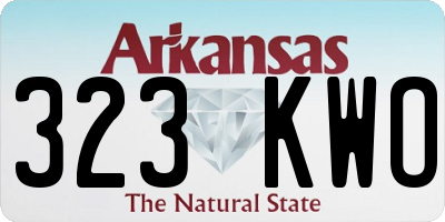 AR license plate 323KWO
