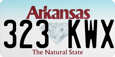 AR license plate 323KWX