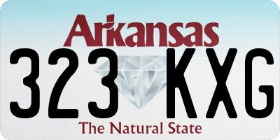 AR license plate 323KXG