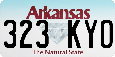AR license plate 323KYO