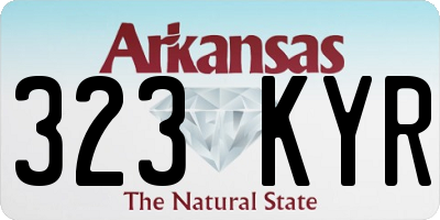 AR license plate 323KYR