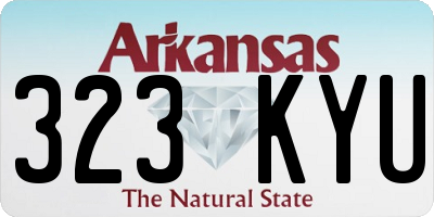 AR license plate 323KYU