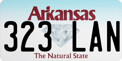 AR license plate 323LAN