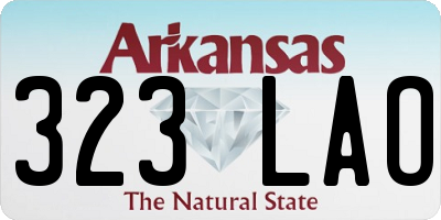 AR license plate 323LAO
