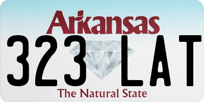 AR license plate 323LAT