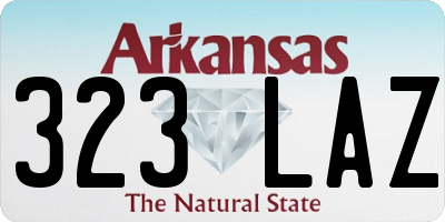 AR license plate 323LAZ