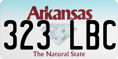 AR license plate 323LBC