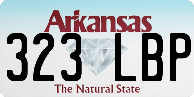 AR license plate 323LBP