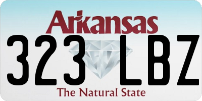 AR license plate 323LBZ