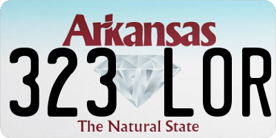 AR license plate 323LOR