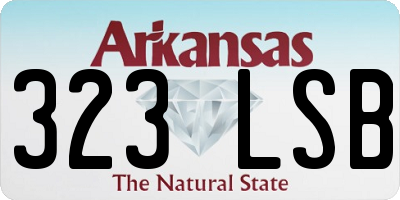 AR license plate 323LSB