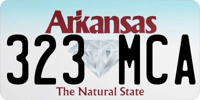 AR license plate 323MCA