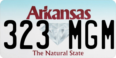AR license plate 323MGM