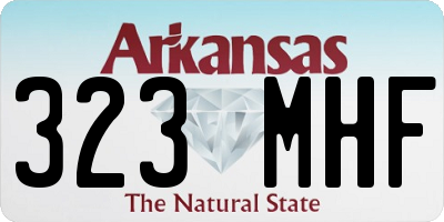 AR license plate 323MHF