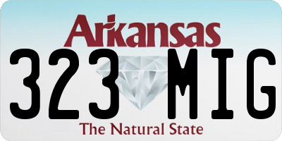 AR license plate 323MIG