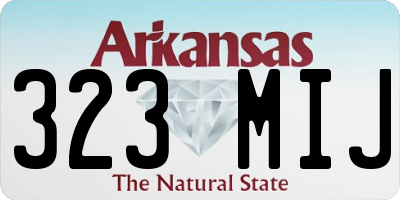 AR license plate 323MIJ