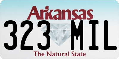 AR license plate 323MIL