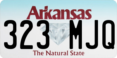 AR license plate 323MJQ