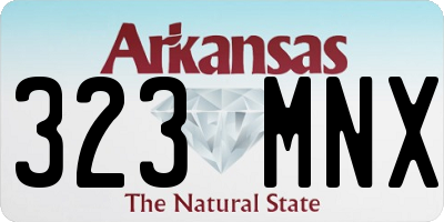 AR license plate 323MNX