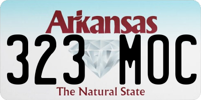 AR license plate 323MOC