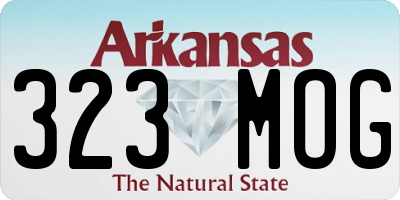 AR license plate 323MOG