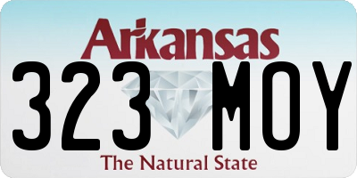 AR license plate 323MOY