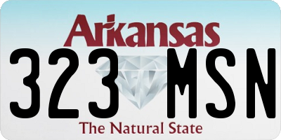 AR license plate 323MSN