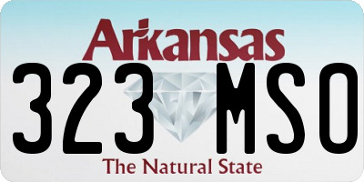 AR license plate 323MSO