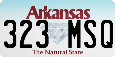 AR license plate 323MSQ