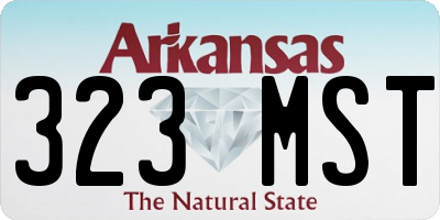 AR license plate 323MST