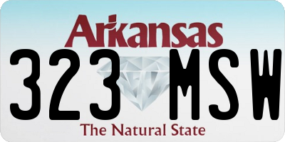AR license plate 323MSW