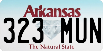 AR license plate 323MUN