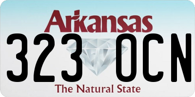 AR license plate 323OCN